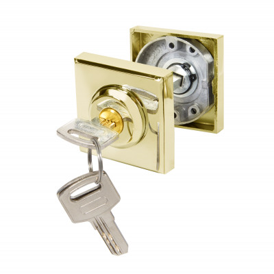 Ручка поворотная Ajax (Аякс) с фиксацией ключом BK6.FIX.JK GP-5 золото