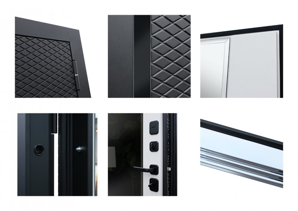 Стальная дверь "Ньюкасл" с зеркалом