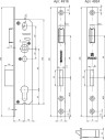 Корпус Fuaro (Фуаро) узкопрофильного замка с защелкой PROF4924-35/92 CP хром