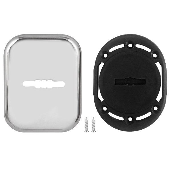 Накладка Fuaro (Фуаро) на сувальдный замок ESC.S.XL/K.486 CP (SC 486-S SQ XL) со шторкой хром (1шт.)