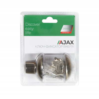 Ручка поворотная Ajax (Аякс) с фиксацией ключом BK6.FIX.JR AB-7 бронза