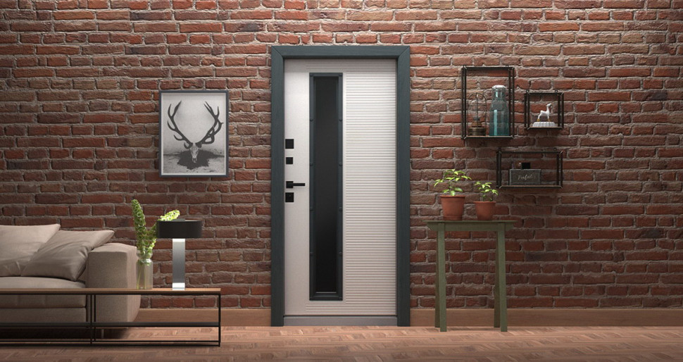 Стальная дверь "Trento" с окном (терморазрыв 3к)