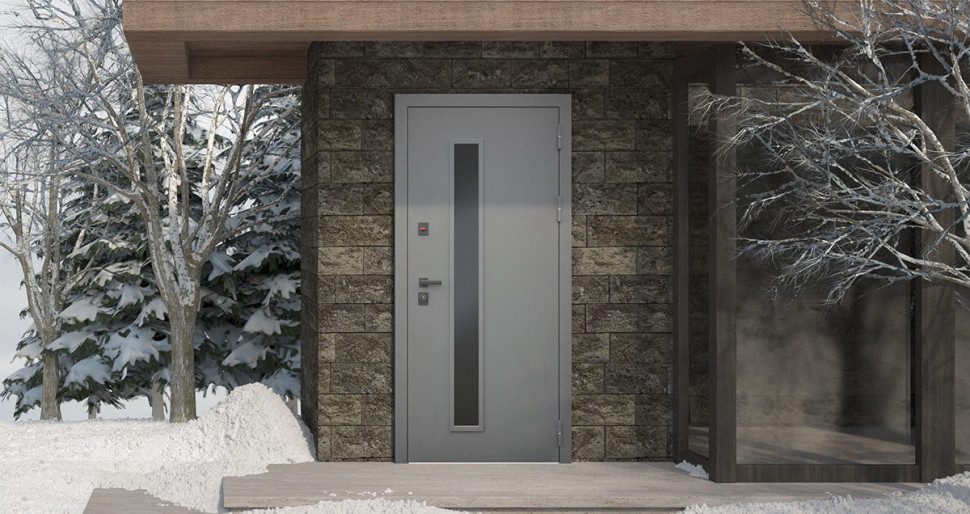 Стальная дверь "Trento" с окном (терморазрыв 3к)