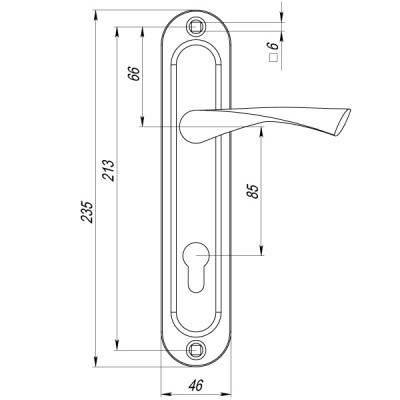 Ручка Punto (Пунто) на планке HANDLE90.CRONA.18-85 (P90 8518 CRONA) AB бронза
