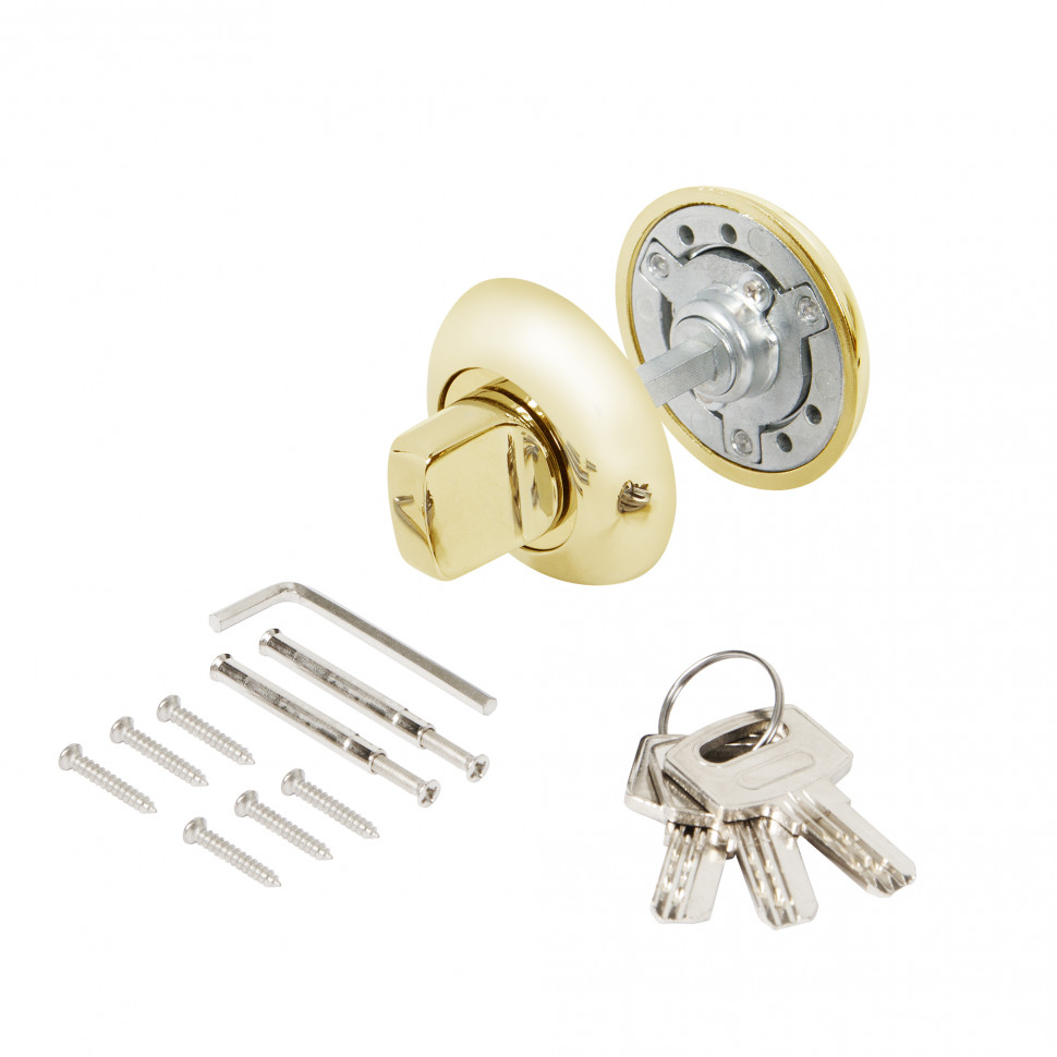 Ручка поворотная Ajax (Аякс) с фиксацией ключом BK6.FIX.JR GP-5 золото