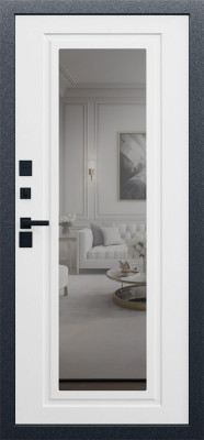 Стальная дверь "Арктика" с зеркалом (терморазрыв 3к)