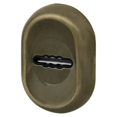 Накладка Fuaro (Фуаро) на сувальдный замок ESC.S-auto/CRE/OV.13 (ESC-13S) с авт. шторками AB зелёная бронза