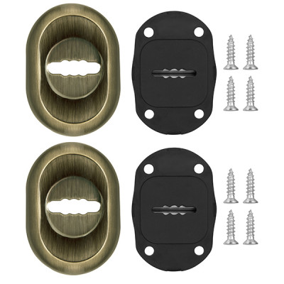 Накладка Fuaro (Фуаро) на сувальдный замок ESC.S-auto/CRE/OV.13 (ESC-13S) с авт. шторками AB зелёная бронза