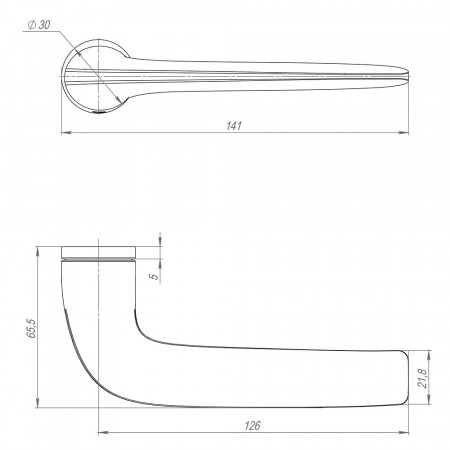 Ручка Armadillo (Армадилло) раздельная R.ART30.LACONY BL-26 черный
