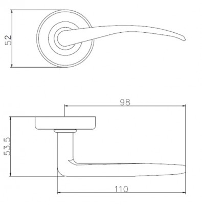 Ручка Punto (Пунто) анодированная LM/AN R.H50.015 BL-24 черный