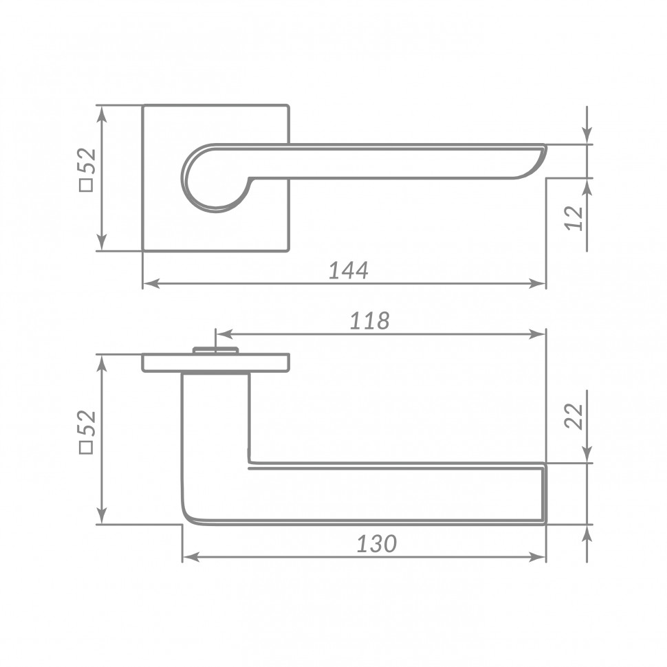 Ручка Punto (Пунто) раздельная K.ARC.Q52.STEP SSG-39 сатин.золото