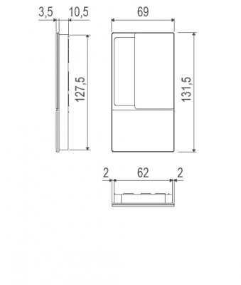 B30000.01.32 AGB (АГБ) Ручка WAVE без запирания (мат хром), для раздвижных дверей ПОДХОДИТ К TOUCH