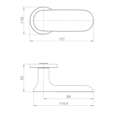 Ручка Armadillo (Армадилло) раздельная R.URS52.SOHO BL-26 черный