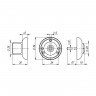 Ручка Armadillo (Армадилло) поворотная BK6.R.LD54 (BK6) AB/GP-7 бронза/золото