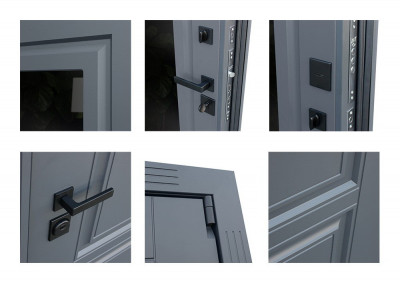 Стальная дверь "Гермес" Неоклассика с зеркалом "Elit"