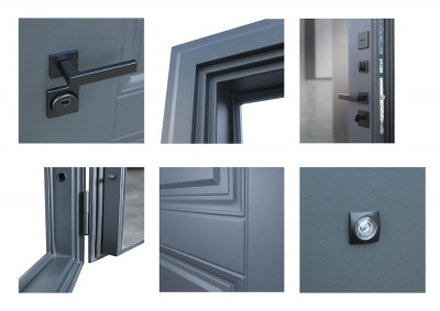 Стальная дверь "Ювентус" с зеркалом