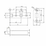 Защелка Punto (Пунто) PLASTPL45-R25 (PL45-R25) (врезная) SN мат. никель тех.упаковка без ответной планки