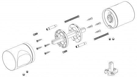 Ручка Armadillo (Армадилло) раздельная K.ART52.SYMMETRY MWSC-33 итальянский тисненый