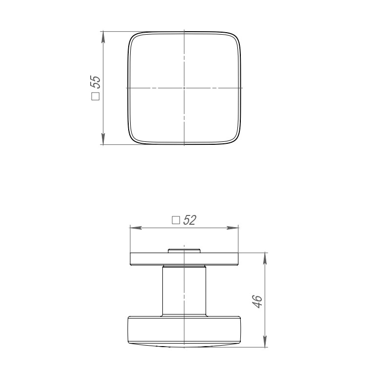 Ручка Punto (Пунто) раздельная R.ARC.R52.SALUT SSC-16 сатин.хром