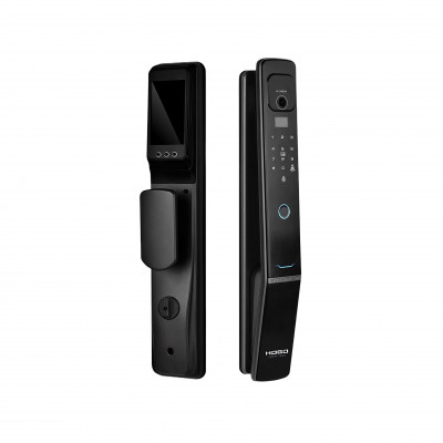 Замок врезной электронный Hogo V05 с распознаванием лица, черный