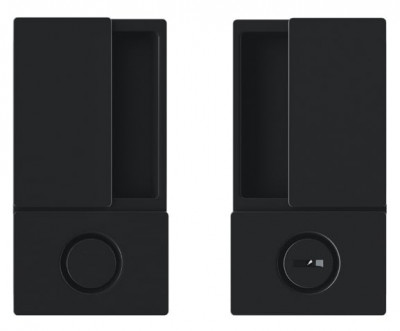 B30002.02.93 AGB (АГБ) Ручка WAVE под WC (черный), для раздвижных дверей