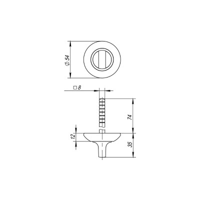 Ручка Fuaro (Фуаро) поворотная BKW8.R.AR54 (BKW8 AR) SN/CP-3 матовый никель/хром