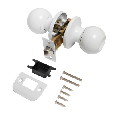 Ручка Punto (Пунто) защелка DK672/BL WH-BK (фик.) белый