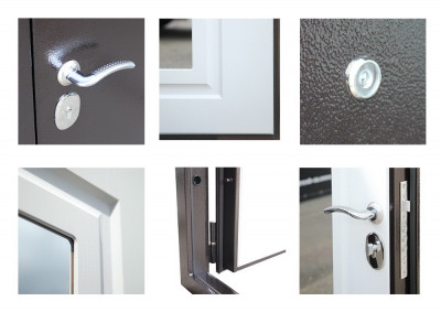 Стальная дверь "Комфорт" с зеркалом