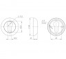 Накладка Armadillo (Армадилло) под цилиндр ET.R.LD54 (ET-1) SN/CP-3 матовый никель/хром