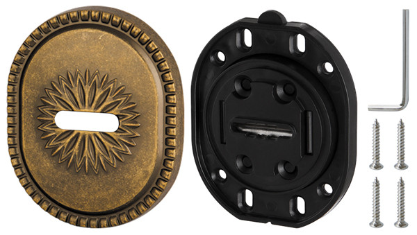 Накладка Armadillo (Армадилло) на сувальдный замок ESC.S-auto.CL/OV (PS-DEC CL / ATC Protector 1) OB-13 античная бронза