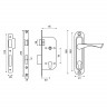 Замок Punto (Пунто) цилиндровый в комплекте с ручкой LOCKSET16.CRONA.4070-1 (KIT P16 4070 CRONA) SN мат.никель