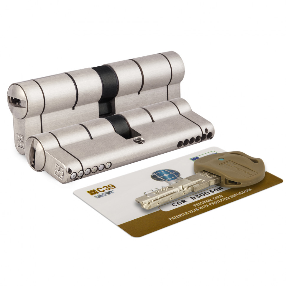 Цилиндровый Mottura (Моттура) механизм C39D363601C5 (72 мм/31+10+31), МАТ.НИКЕЛЬ