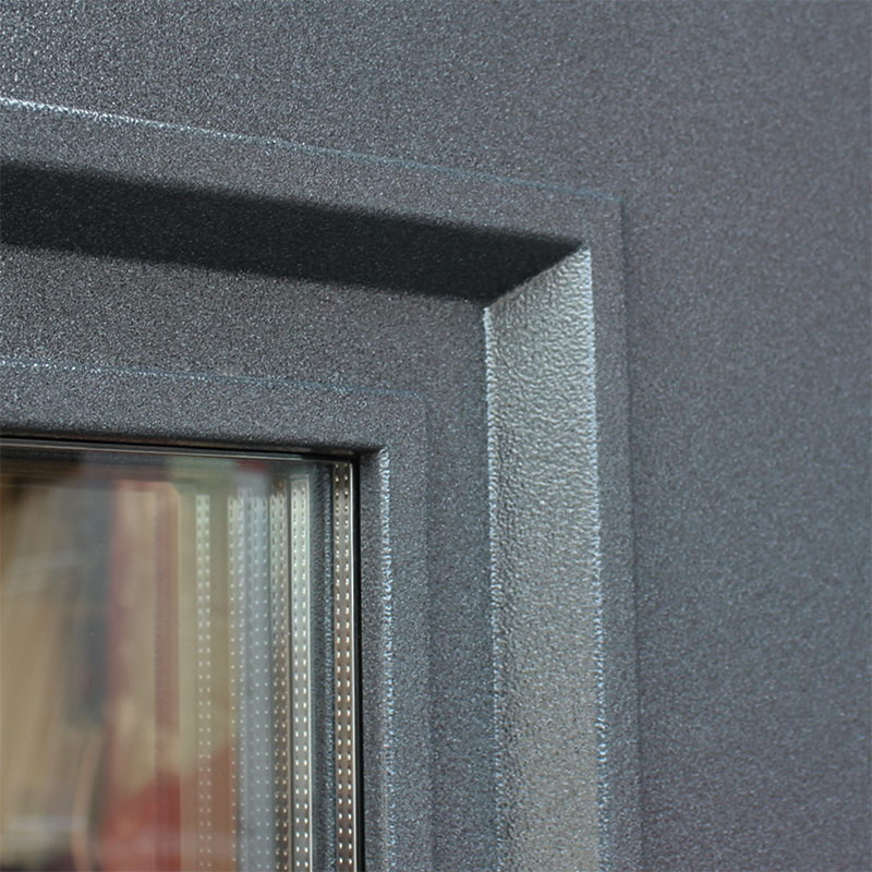 Стальная дверь "Titanium" с окном и английской решеткой (терморазрыв 3к)