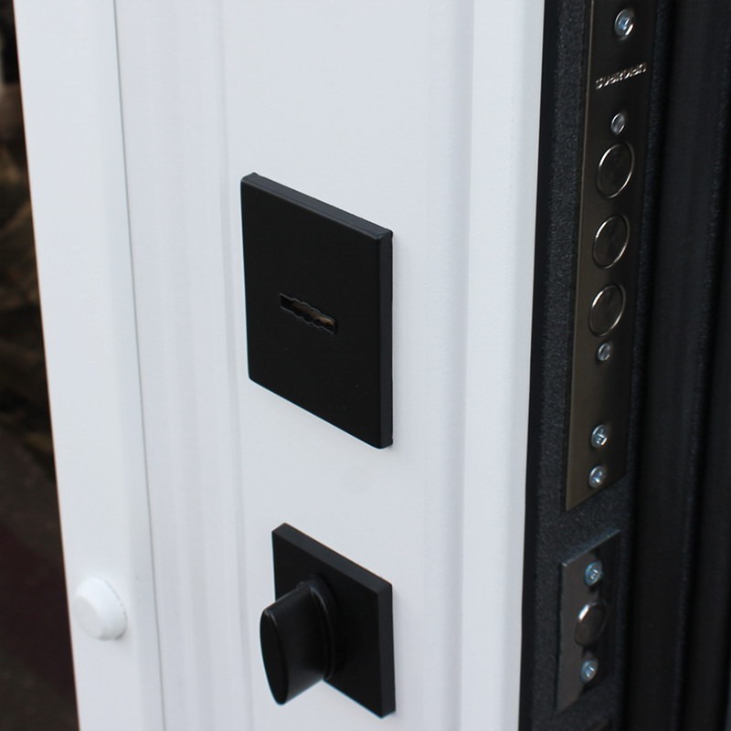 Стальная дверь "Titanium" с окном и английской решеткой (терморазрыв 3к)