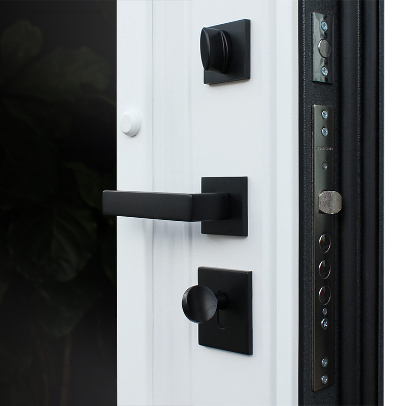 Стальная дверь "Titanium" с окном и английской решеткой (терморазрыв 3к)