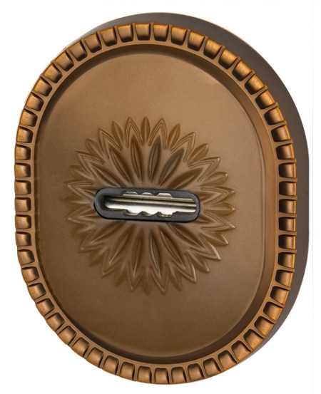 Накладка Armadillo (Армадилло) на сувальдный замок ESC.S-auto.CL/OV (PS-DEC CL) BB-17 коричневая бронза