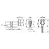 Цилиндровый Punto (Пунто) механизм (Z402/70) Z4002Knob70(30+10+30) с вертушкой CP хром