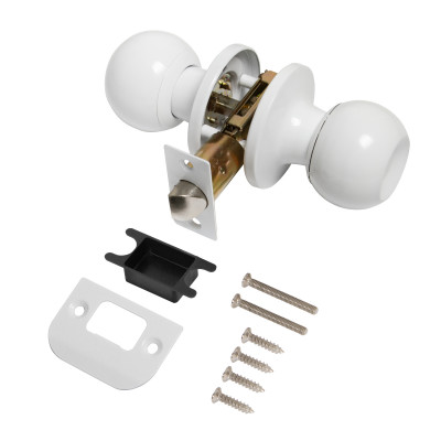 Ручка Punto (Пунто) защелка DK672/BL WH-PS (без фик.) белый