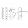 Корпус замка Punto (Пунто) с ручкой LOCKSET25.ORION.5558-1 (KIT P25 5558 ORION) SN/CP мат.никель/хром