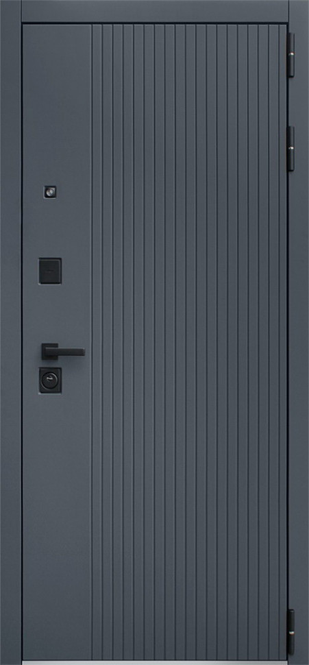 Стальная дверь "Вертикаль" с зеркалом