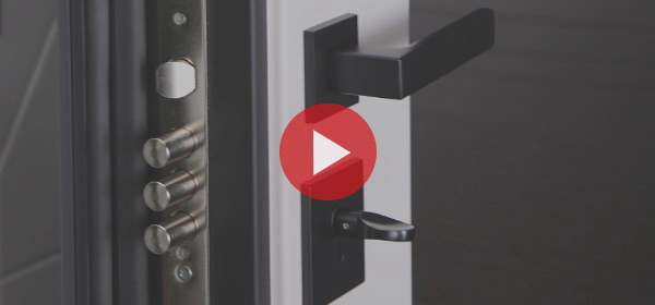 Стальная дверь "Вертикаль" с зеркалом