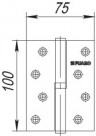 Петля Fuaro (Фуаро) съемная IN4430SL WAB левая (413-4 100x75x2,5) мат. бронза