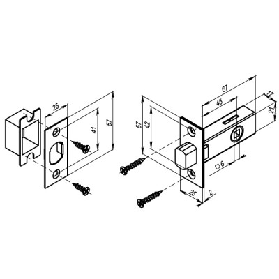 Задвижка Punto (Пунто) врезная METDB-45 (DB-45) SG мат. золото