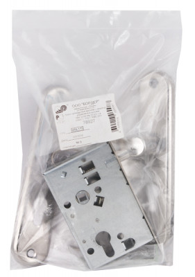 Корпус Sam (Сам) врезного замка с защёлкой в комплекте с ручкой ЗВ4-31/55 РФ55-022 (черн жемчуг) /78927/