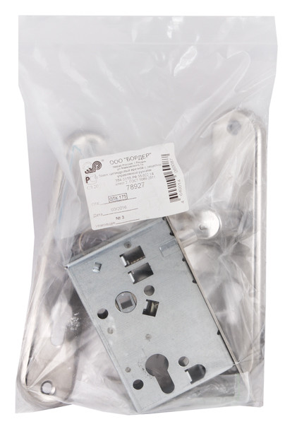 Корпус Sam (Сам) врезного замка с защёлкой в комплекте с ручкой ЗВ4-31/55 РФ55-022 (черн жемчуг) /78927/