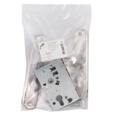 Корпус Sam (Сам) врезного замка с защёлкой в комплекте с ручкой ЗВ4-31/55 РФ55-022 (черн жемчуг) /78927/