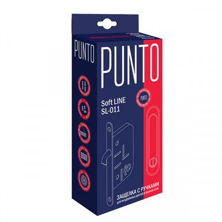 Защелка Punto (Пунто) с ручками для раздвижных дверей SH.SL152.KIT011-BK (Soft LINE SL-011) SN-3 матовый никель
