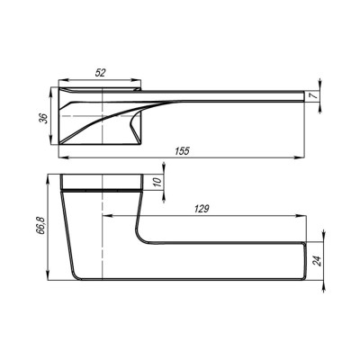 Ручка Punto (Пунто) раздельная K.QSL52.GERMES CP-8 хром