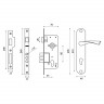 Замок Punto (Пунто) цилиндровый в комплекте с ручкой LOCKSET90.CRONA.4585-3 (KIT P90 4585/3 CRONA) AB бронза