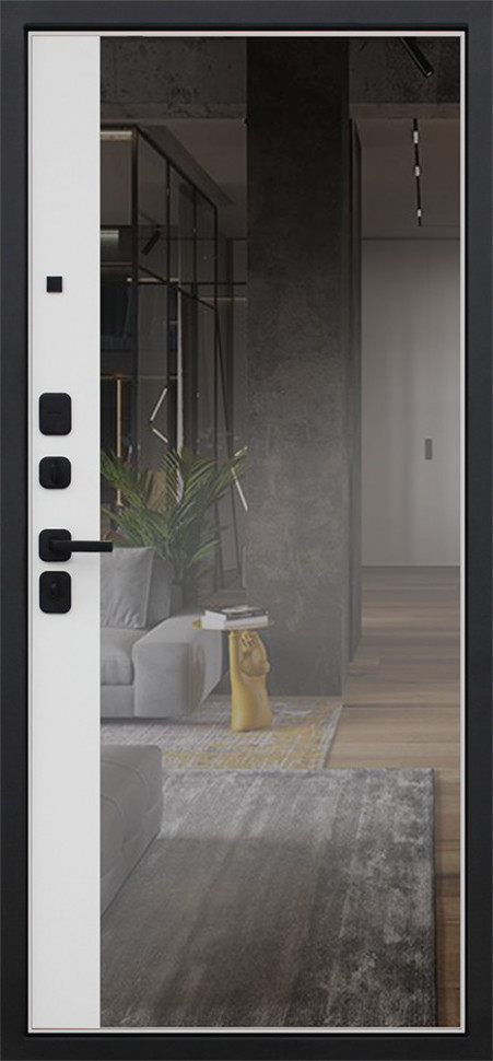 Стальная дверь "Фрегат" с зеркалом